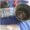 Image 10 : Various nails, electrical supplies , clamps et cetera