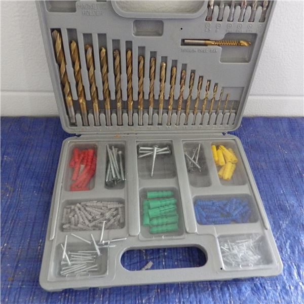drill bit Set in carrying case with drywall inserts