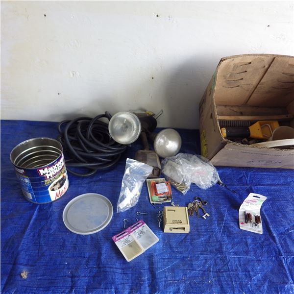 Assorted electrical cords and items