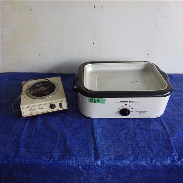 Hamilton Beach 18 Quart Roaster Oven And electric hot plate