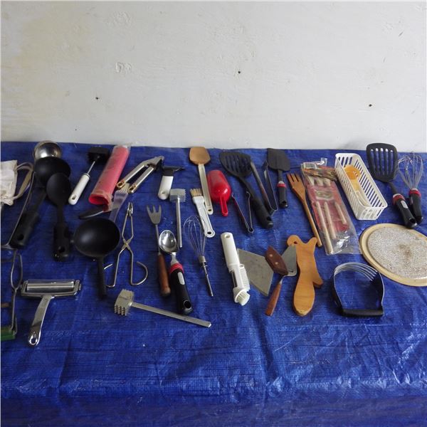 Assortment of kitchen utensils
