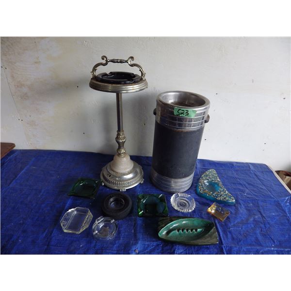 ashtray stands and ashtrays