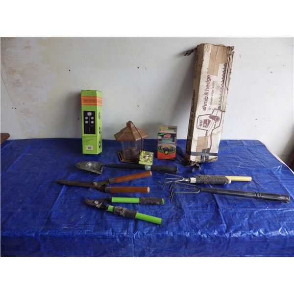 gardening tools and items