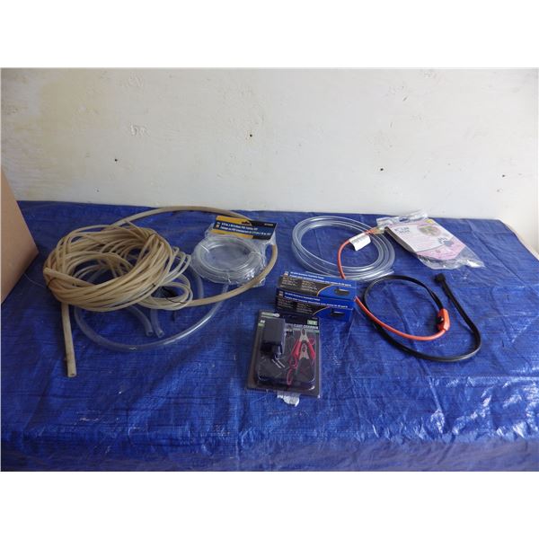 Various small hose , fountain pump and battery maintainer