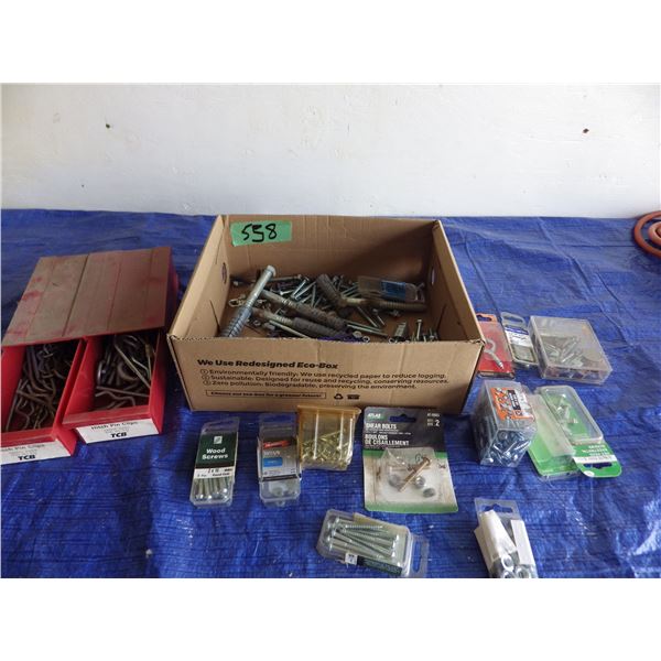 Hitch pin clips and Assorted bolts etc