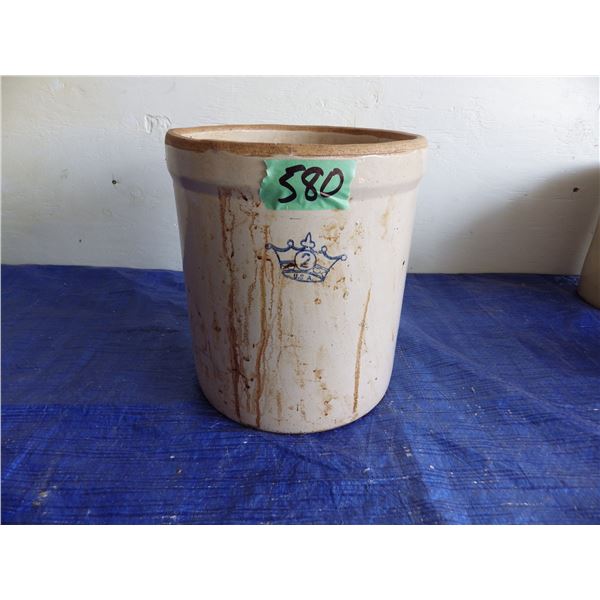2 gallon Crown stonewear crock