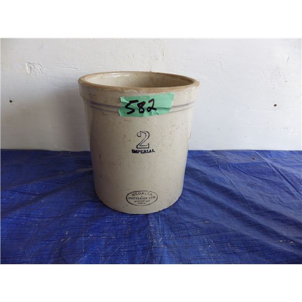 2 gallon Medalta stonewear crock