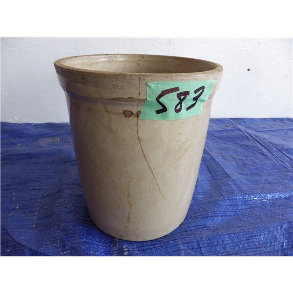 cracked stonewear crock