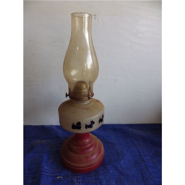 Scotty Dog Coal Oil Table Lantern