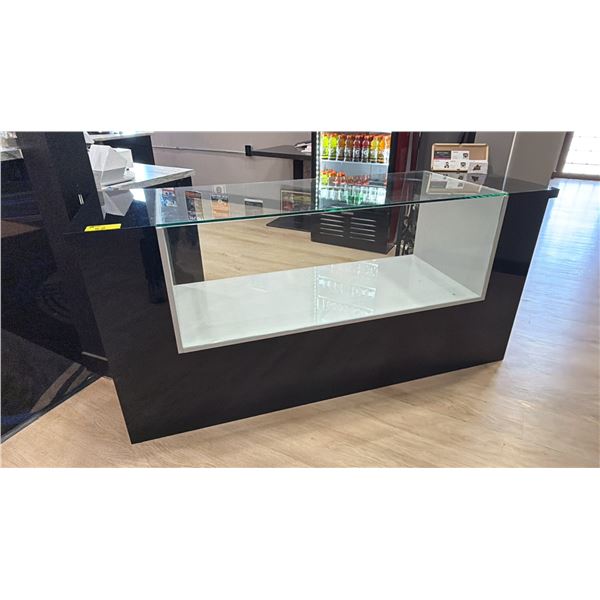 BLACK GLASS FRONT RETAIL DISPLAY SHOWCASE