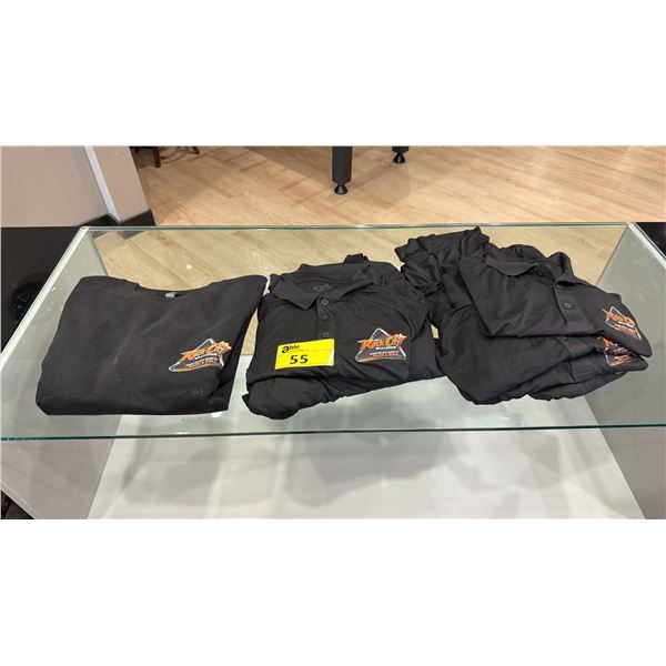 BLACK RACK CITY BILLIARDS GOLF SHIRTS - LARGE AND X-LARGE APPROX. 10