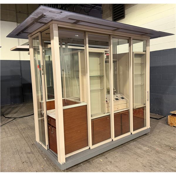 Retail Kiosk w/ Glass Doors (Panels Missing)