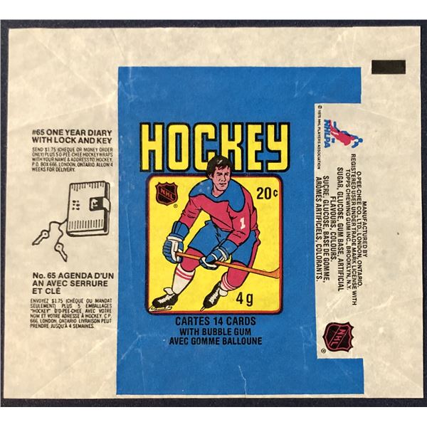 1979-80 O-PEE-CHEE NHL HOCKEY WRAPPER - GRETZKY ROOKIE YEAR