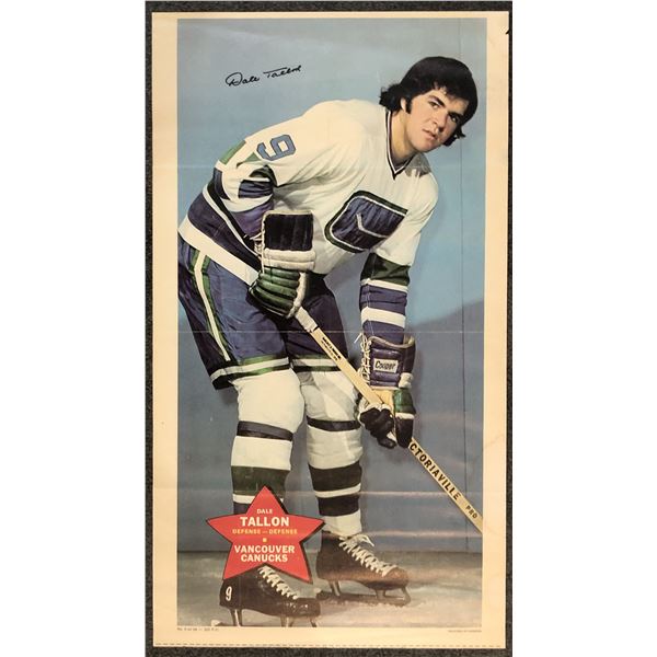 1971-72 O-PEE-CHEE NHL HOCKEY TEST POSTERS - DALE TALLON