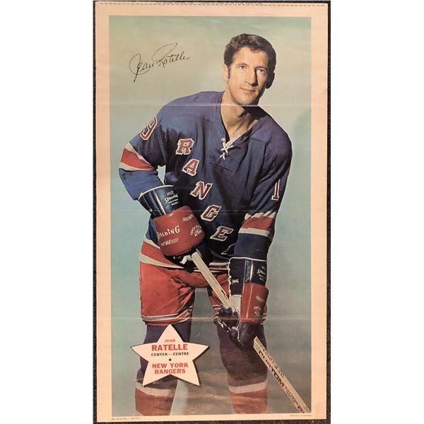 1971-72 O-PEE-CHEE NHL HOCKEY TEST POSTERS - JEAN RATELLE (HOF)
