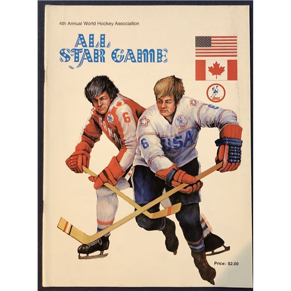 1976 WORLD HOCKEY ASSOCIATION ALL STAR GAME PROGRAM