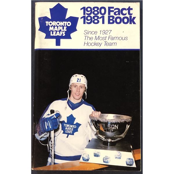 1980-81 TORONTO MAPLE LEAFS MEDIA GUIDE - BORJE SALMING (HOF) COVER