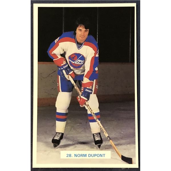 1982-83 WINNIPEG JETS POST CARDS - NORM DUPONT