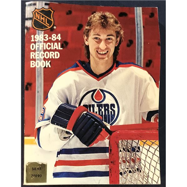 1983-84 NHL HOCKEY OFFICIAL RECORD BOOK - GRETZKY (HOF) COVER