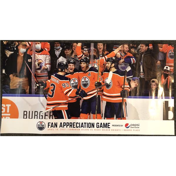 2021-22 EDMONTON OILERS FAN APPRECIATION GAME POSTER
