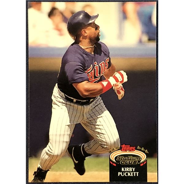 1992 TOPPS STADIUM CLUB BASEBALL KIRBY PUCKETT (HOF)