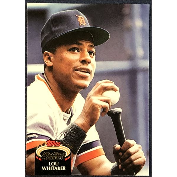 1992 TOPPS STADIUM CLUB BASEBALL LOU WHITAKER