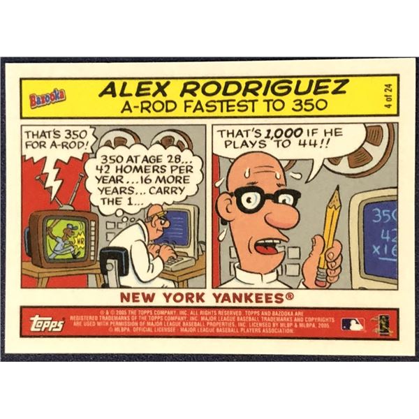 2005 TOPPS BAZOOKA COMIC CARD - ALEX RODRIGUEZ