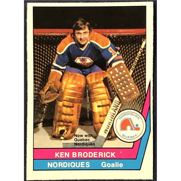 1977-78 O-PEE-CHEE WHA HOCKEY KEN BRODERICK