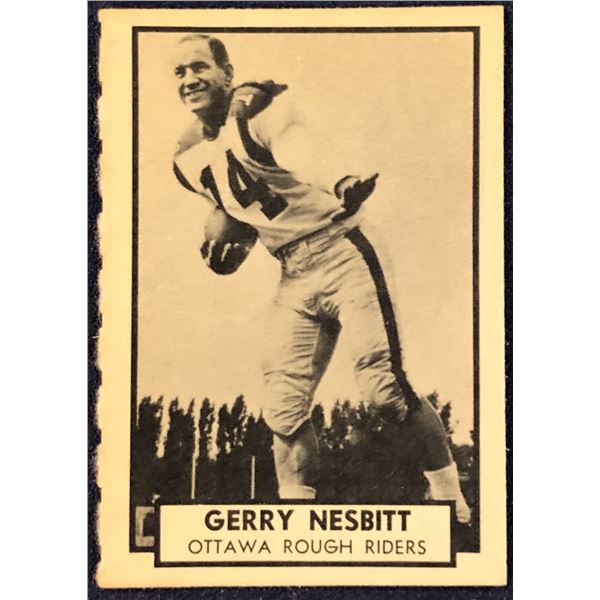 1962 O-PEE-CHEE CFL FOOTBALL GERRY NESBITT