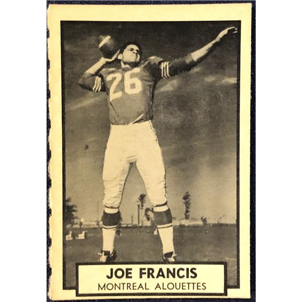 1962 O-PEE-CHEE CFL FOOTBALL JOE FRANCIS