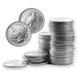 (50) Peace Dollars in Date Run