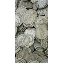 Lot of 80 Mercury Dimes- Various Dates/Grades