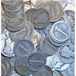 Huge Lot of 500 Mercury Dimes