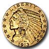 Image 1 : $ 2.5 Gold Indian Head Us Mint Coin-