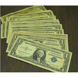 Lot of 100 Circulated Silver Certificates