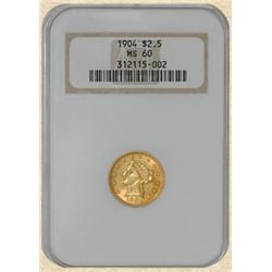 1904 $2.5 Liberty MS60 NGC