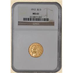 1912 $2.5 Indian MS61 NGC