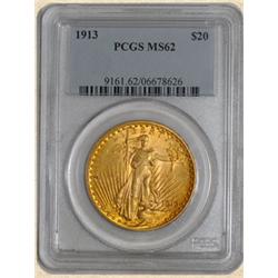 1913 $20 St. Gaudens MS62 PCGS