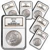 Image 1 : Lot of 10 MS 64 NGC Graded Morgan Silver Dollars