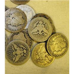 Lot of 10 Barber Quarters-