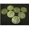 Lot of 7 Walking Liberty Half Dollars