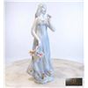 Image 1 : Porcelain Figurine of Woman with Flower Basket