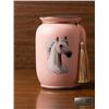 Image 4 : Pink Porcelain Vases with Hand-Painted Horse Motif and Tassels