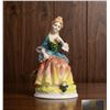 Image 1 : Hand-Painted Porcelain Figurine of Seated Lady