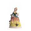 Image 3 : Hand-Painted Porcelain Figurine of Seated Lady