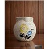 Image 2 : Hand-Painted Pottery Collection with Floral and Rooster Designs