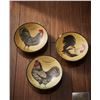 Image 4 : Hand-Painted Pottery Collection with Floral and Rooster Designs