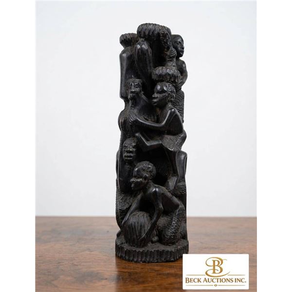 Hand-Carved African Ebony Wood Sculpture