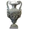 Image 2 : Large Ornate Resin Decorative Urn with Mythological Reliefs