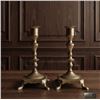 Image 3 : 4 Decorative Candle Holders, Brass and White Ceramic